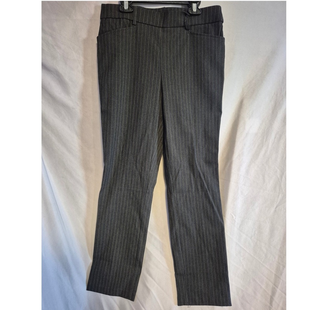 Rafaella Pinstripe Dress Pants Career Office Gray Size 8